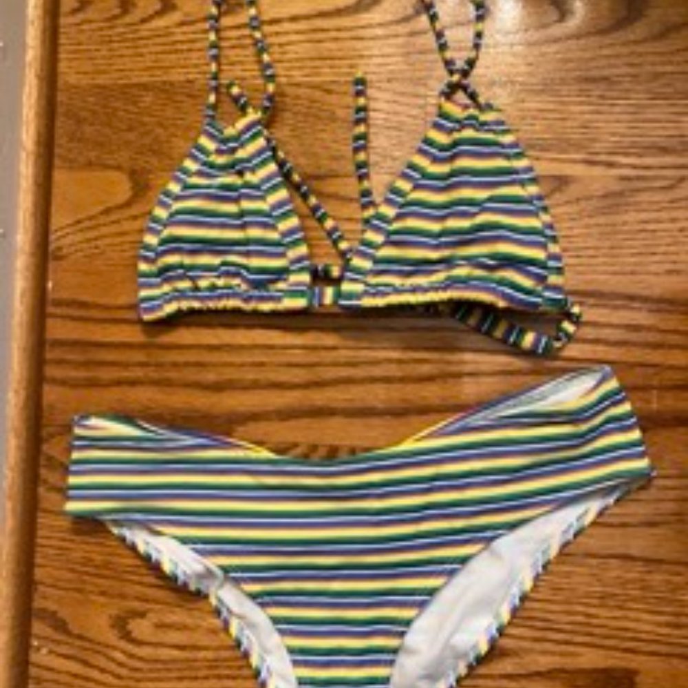 Montce Escape Stripe Euro Bikini bottoms SMALL